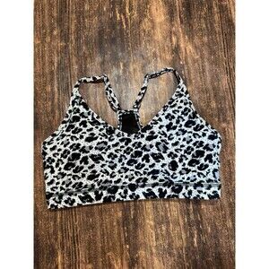 Zyia Snow Leopard Sports Bra size MEDIUM